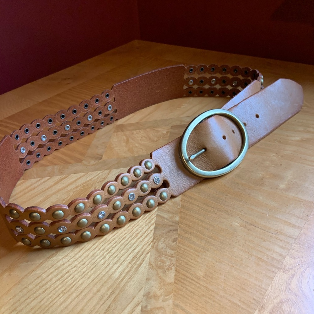 Linea pelle ran stud and rhinestone belt szM
